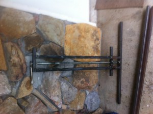 one leg of the saw