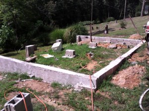 Foundation, ready for joists